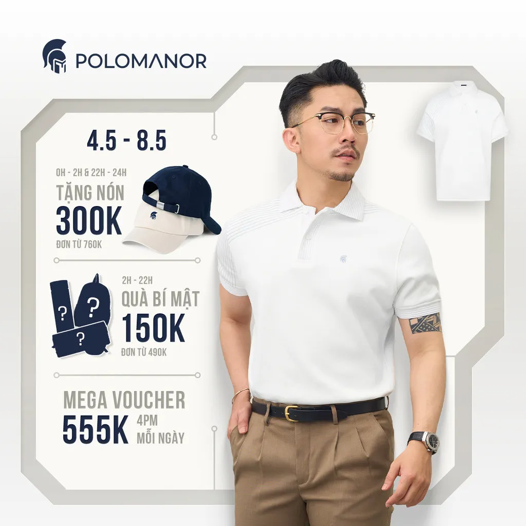 Ảnh Áo polo nam cao cấp ELON, BST SÁNH ĐÔI, vải cá sấu cotton interlock, thanh lịch, sang trọng - POLOMANOR 1
