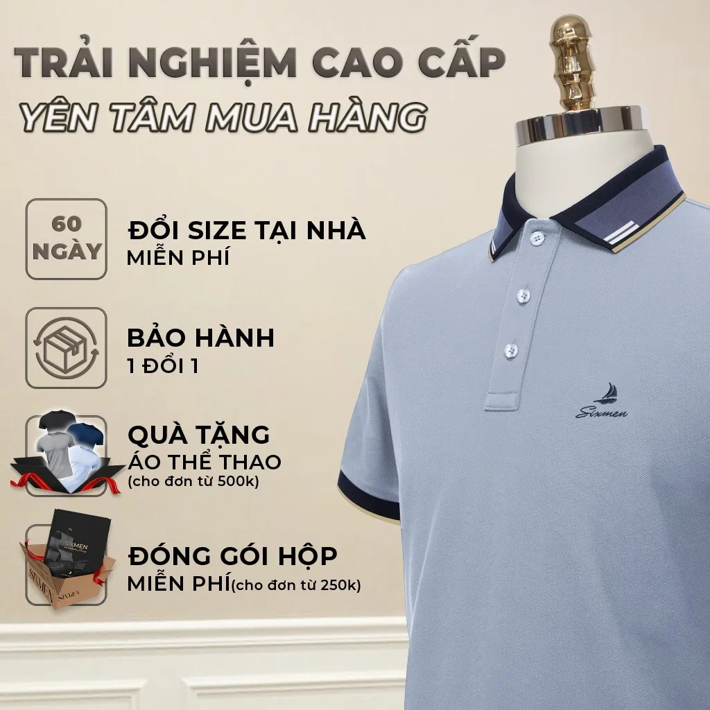 Ảnh Áo polo nam cao cấp FAVOR [Tặng Kèm Hộp Quà] Vải cá sấu FeelMax thoáng mát, sang trọng - SIXMEN 2