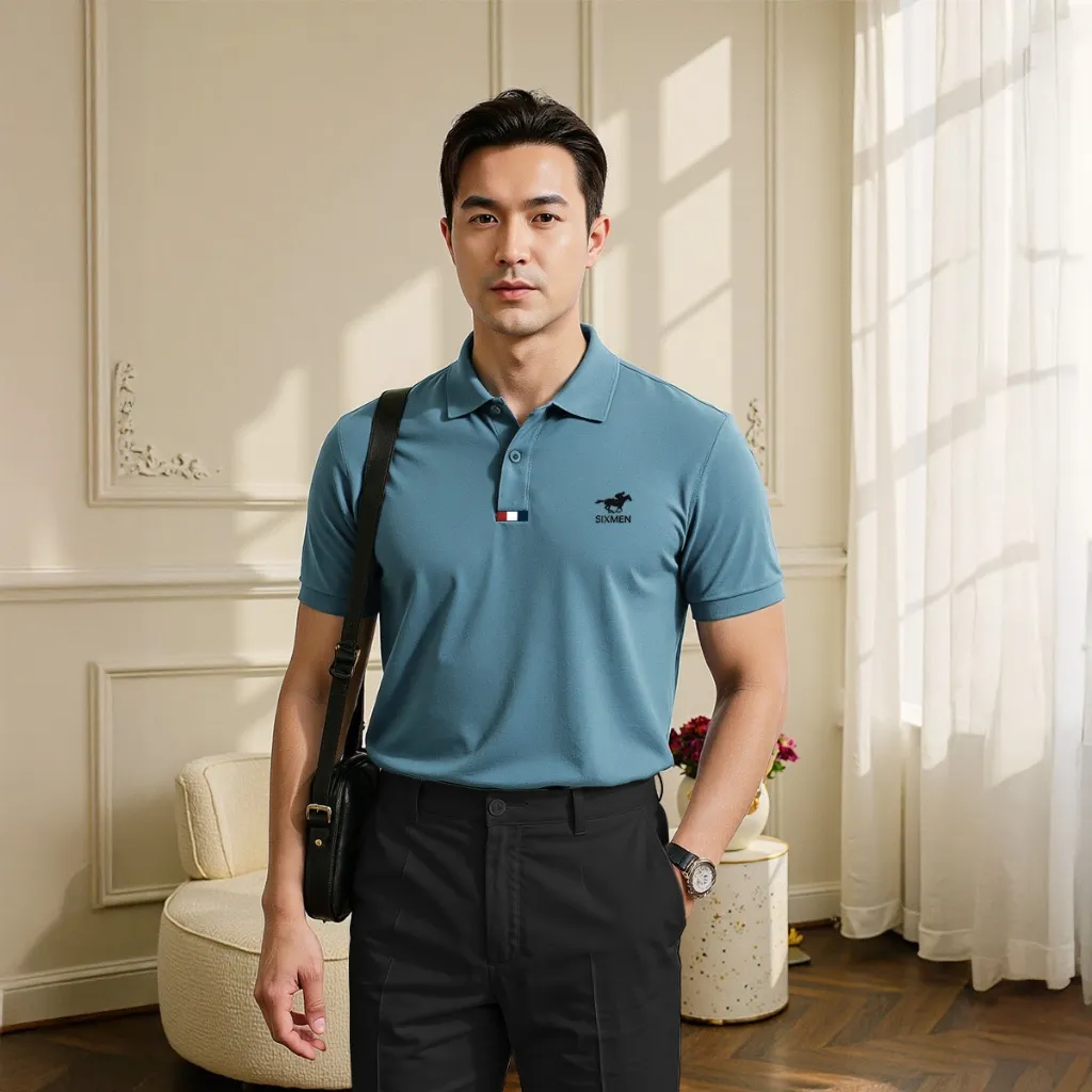 Ảnh Áo polo nam cao cấp ITALY HORSE [Tặng Kèm Hộp Quà] Vải cá sấu FeelMax thoáng mát -  SIXMEN 3