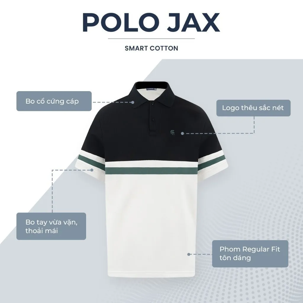 Ảnh Áo polo nam cao cấp JAX, BST TỪ NHÀ RA PHỐ, vải cá sấu cotton interlock, thanh lịch, sang trọng - POLOMANOR 4