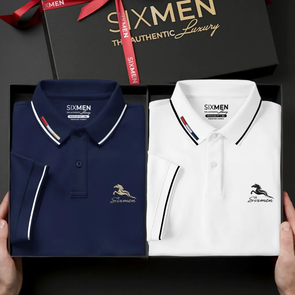 Ảnh Áo polo nam cao cấp MÃ ĐÁO THÀNH CÔNG [Tặng Hộp Gói Quà] Vải cá sấu FeelMax thoáng mát - SIXMEN 4