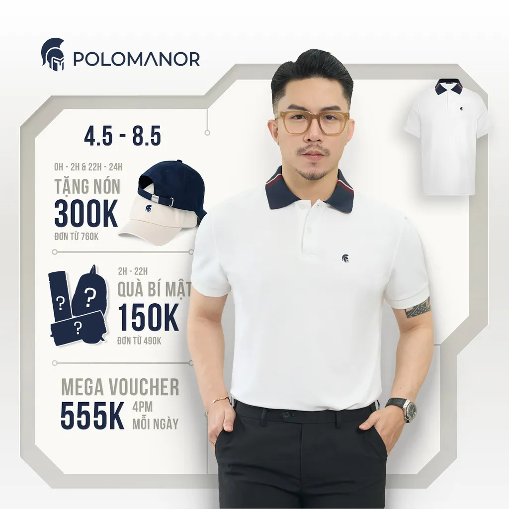 Ảnh Áo polo nam cao cấp PRIMER, BST 2025, chất liệu mới CVC Diamond, thanh lịch sang trọng - POLOMANOR 1