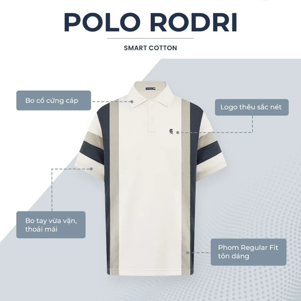 Ảnh Áo polo nam cao cấp RODRI, BST 2025, vải cá sấu cotton interlock, thanh lịch, sang trọng - POLOMANOR 4