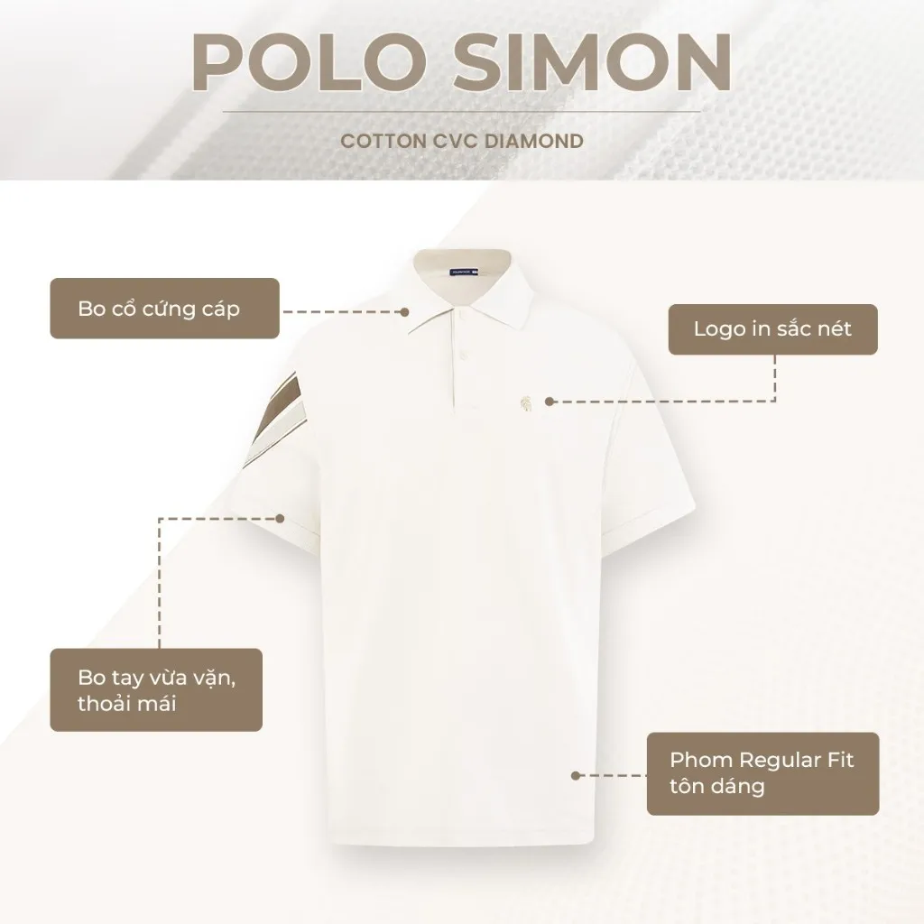 Ảnh Áo polo nam cao cấp SIMON, chất liệu mới CVC Diamond, thanh lịch sang trọng - POLOMANOR 2