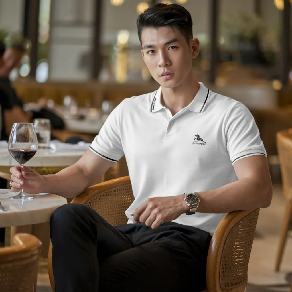 Ảnh Áo Polo nam cao cấp SIXMEN [Tặng Hộp Gói Quà] Mã Đáo Thành Công - Vải cá sấu FeelMax thoáng mát 3
