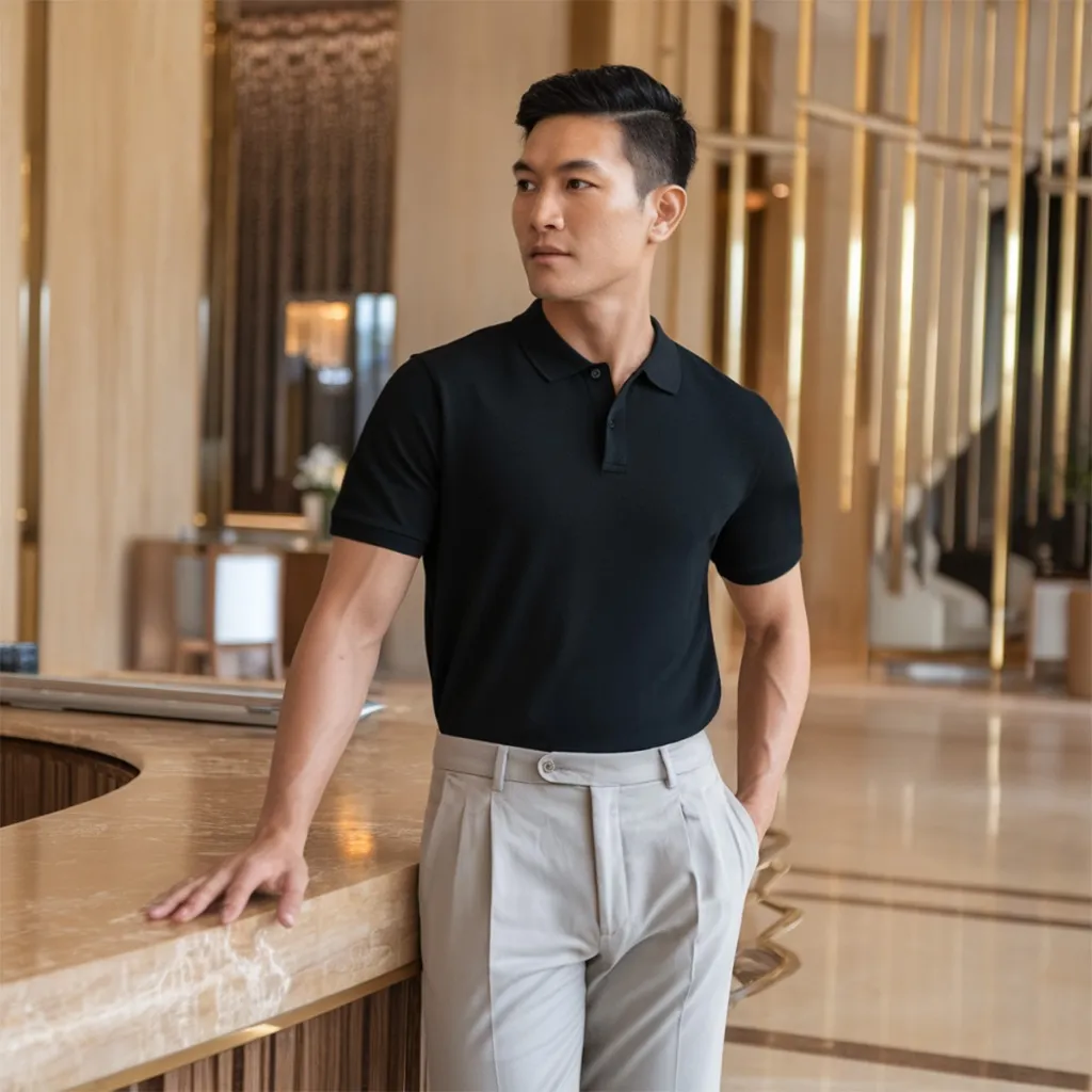 Ảnh Áo polo nam cao cấp SIXMEN - BASIC TRƠN [Tặng Kèm Hộp Quà Xịn] vải cá sấu FeelMax thoáng mát 3