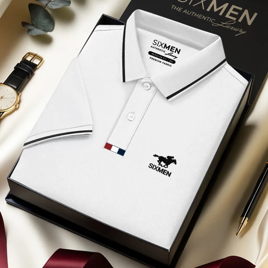 Ảnh Áo polo nam cao cấp SIXMEN [Tặng Kèm Hộp Quà] vải cá sấu FeelMax thoáng mát -  Polo ITALY HORSE 1