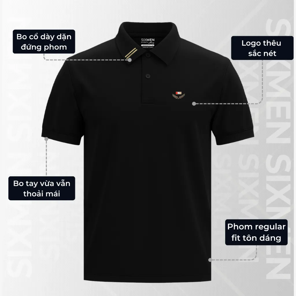 Ảnh Áo polo nam cao cấp Thêu đẹp [Tặng Kèm Hộp Quà] vải cá sấu FeelMax thoáng mát -  Victory SIXMEN 4