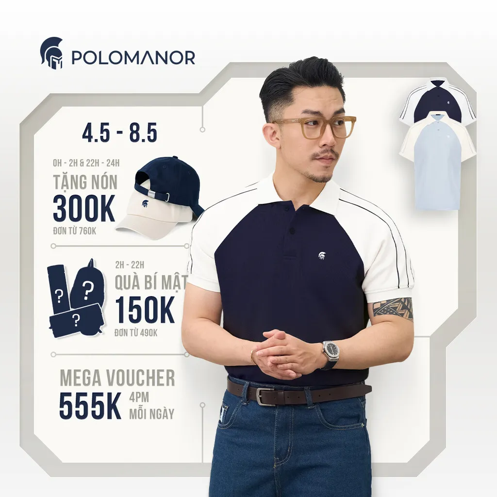 Ảnh Áo polo nam cao cấp VETRA, BST SÁNH ĐÔI, vải cá sấu cotton interlock, thanh lịch, sang trọng - POLOMANOR 1