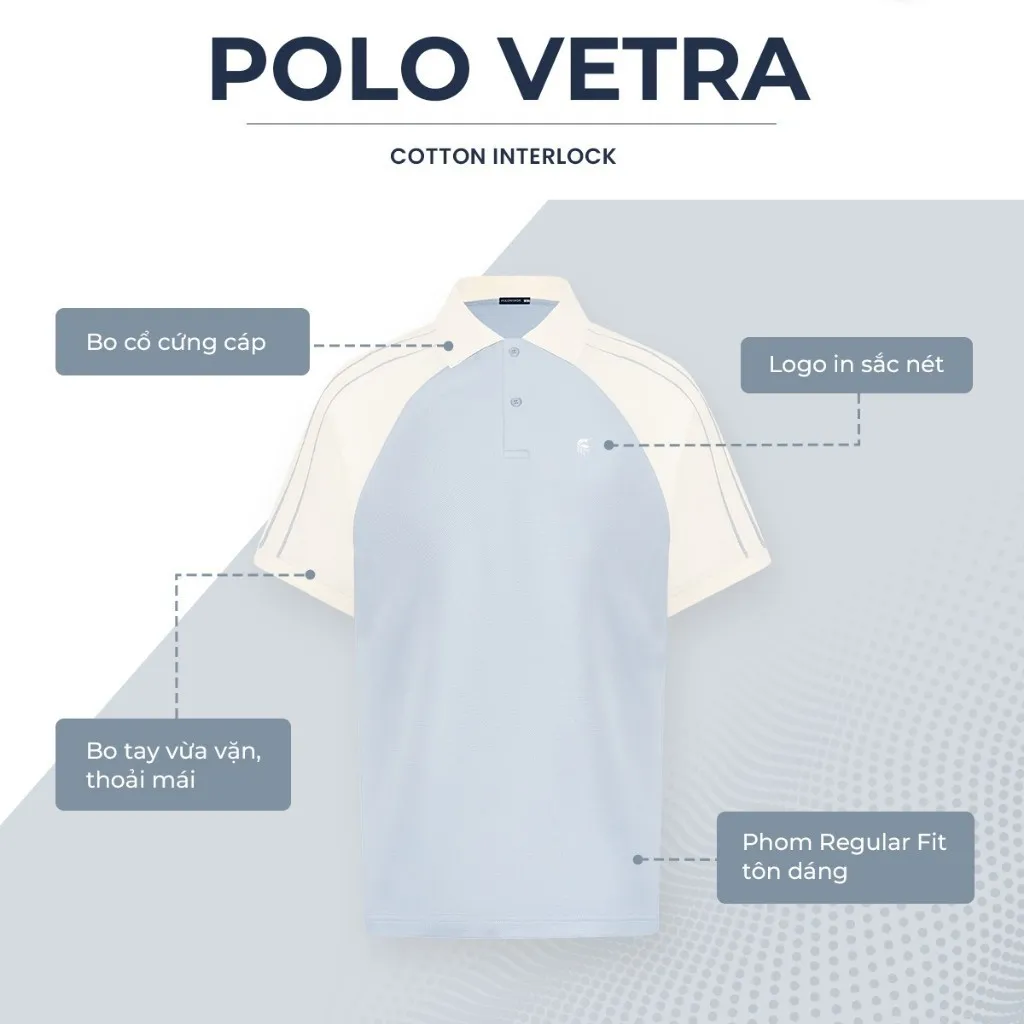 Ảnh Áo polo nam cao cấp VETRA, BST SÁNH ĐÔI, vải cá sấu cotton interlock, thanh lịch, sang trọng - POLOMANOR 4