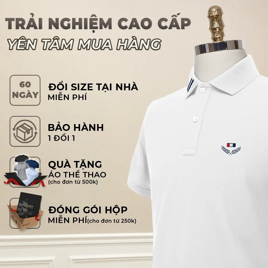 Ảnh Áo polo nam cao cấp VICTORY [Tặng Kèm Hộp Quà] Vải cá sấu FeelMax thoáng mát, sang trọng - SIXMEN 2