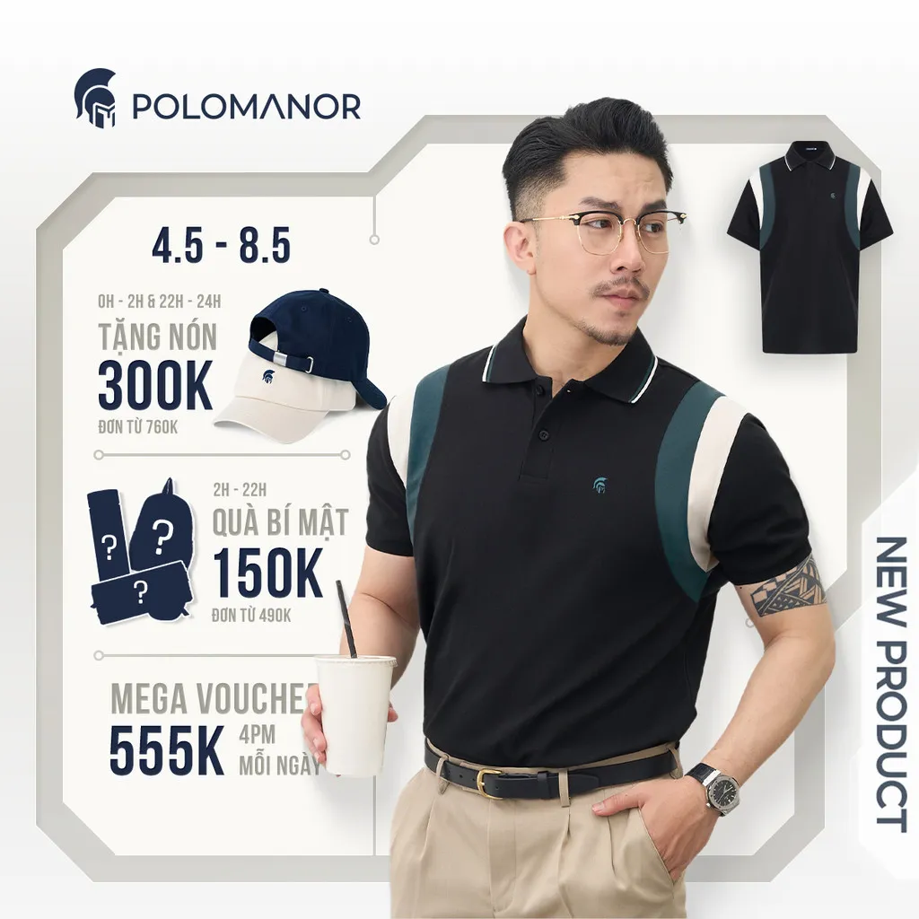 Ảnh Áo polo nam cao cấp ZYBER, chất liệu mới CVC Diamond, thanh lịch sang trọng - POLOMANOR 1