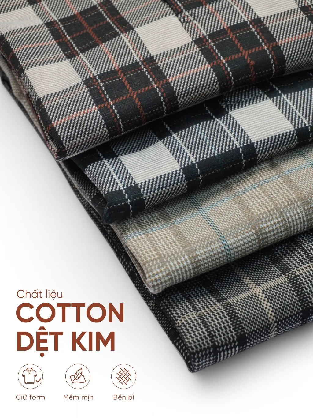 Ảnh Áo polo nam caro SIVO vải cotton sợi dệt kim trẻ trung, thanh lịch, sang trọng - HUSSIO 4