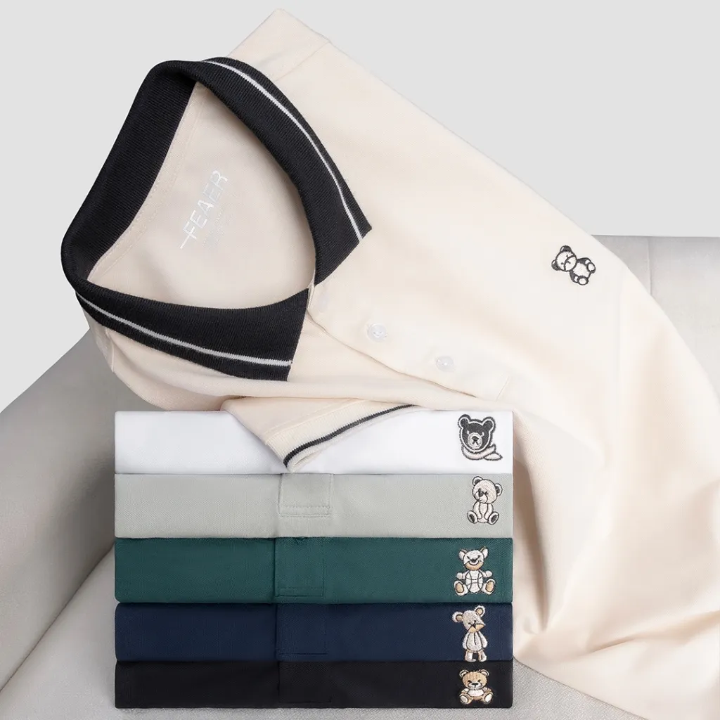 Ảnh Áo Polo Nam Cổ Bẻ Baby Bear chất CVC Thoáng Khí, Trẻ Trung, Năng Động - FEAER 2
