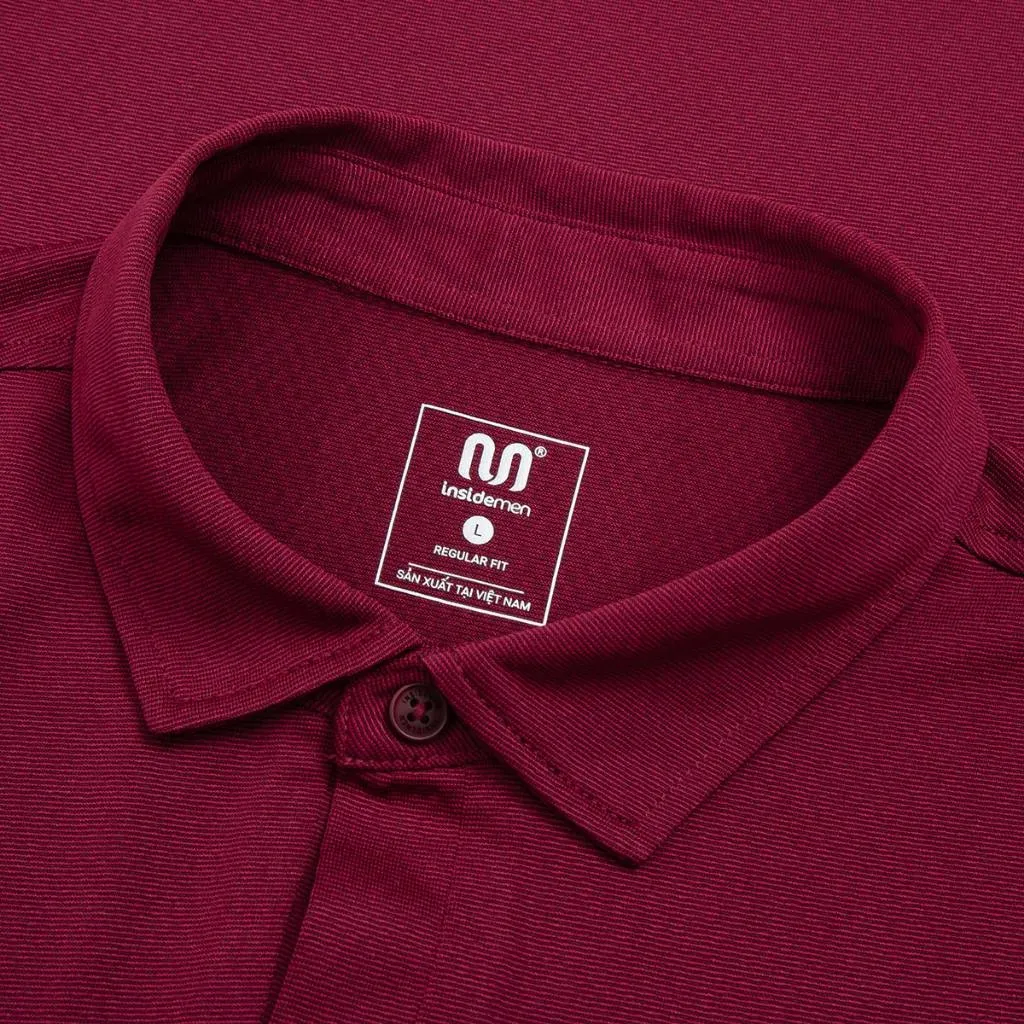 Ảnh Áo Polo Nam Có Cổ Tay Ngắn INSIDEMEN Cao Cấp  Suông Trẻ Trung Thiết Kế Tinh Tế 3 Màu Cơ Bản IPS064S2 1
