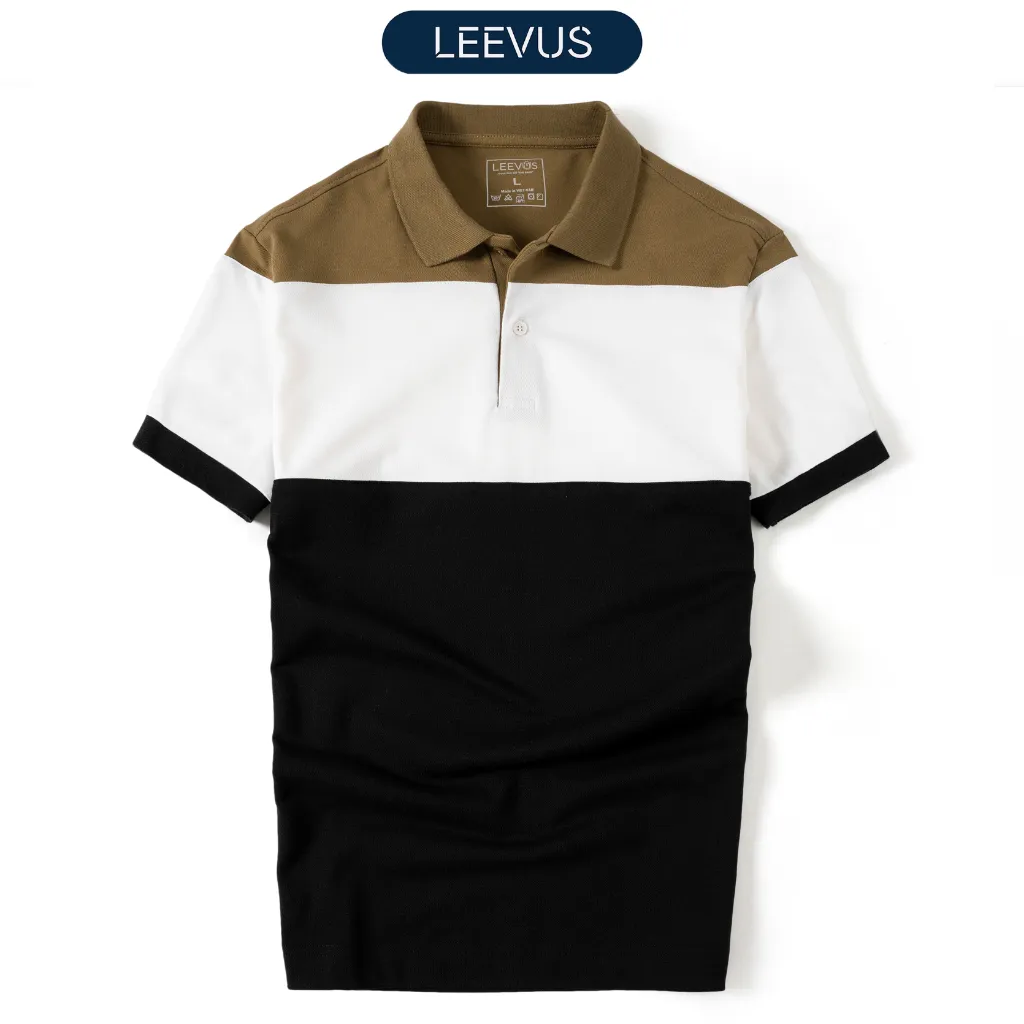 Ảnh Áo Polo nam FEINZ LEEVUS phối màu, vải CVC cá sấu, form regular APL306 1
