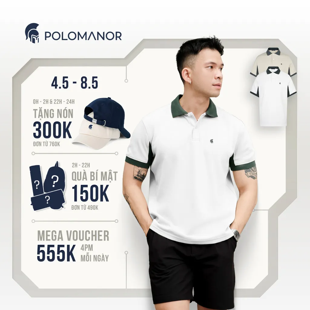 Ảnh Áo polo nam FOMAD SMART "F" vải cá sấu cotton interlock xuất xịn, thanh lịch sang trọng - POLOMANOR 1