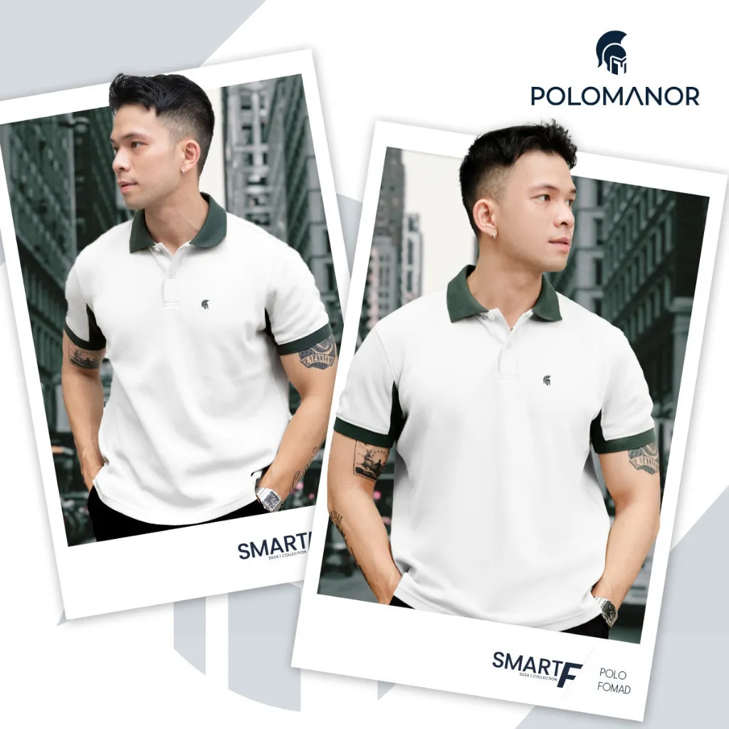 Ảnh Áo polo nam FOMAD SMART "F" vải cá sấu cotton interlock xuất xịn, thanh lịch sang trọng - POLOMANOR 3