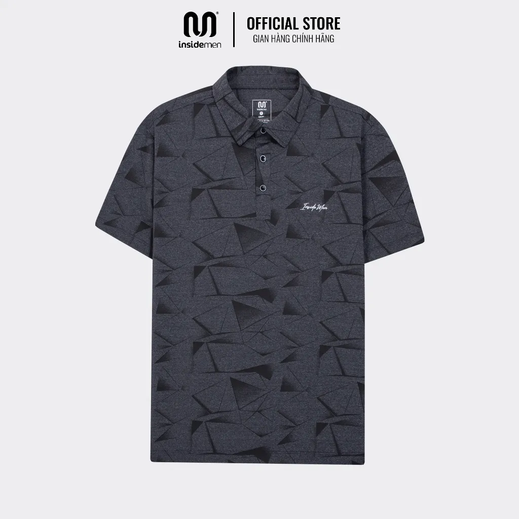 Ảnh Áo polo nam INSIDEMEN chất vải cao cấp xuất xịn dệt bo dày dặn chuẩn form áo thun cổ bẻ tay ngắn IPS069S2 1