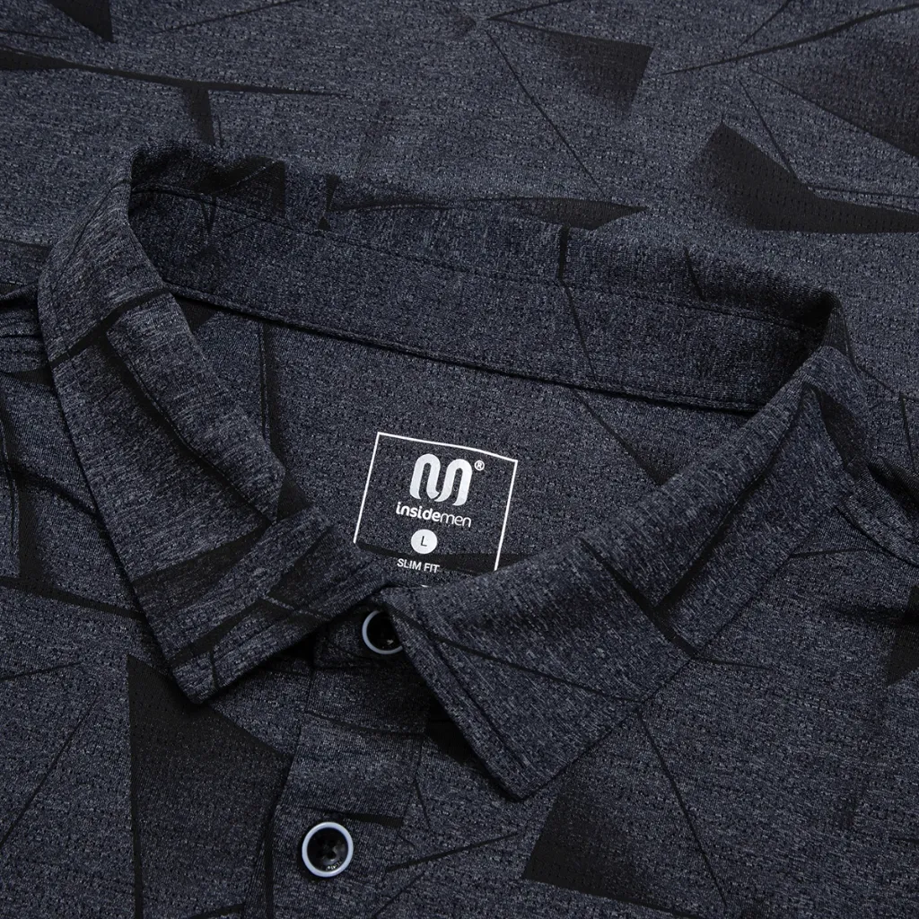 Ảnh Áo polo nam INSIDEMEN chất vải cao cấp xuất xịn dệt bo dày dặn chuẩn form áo thun cổ bẻ tay ngắn IPS069S2 3