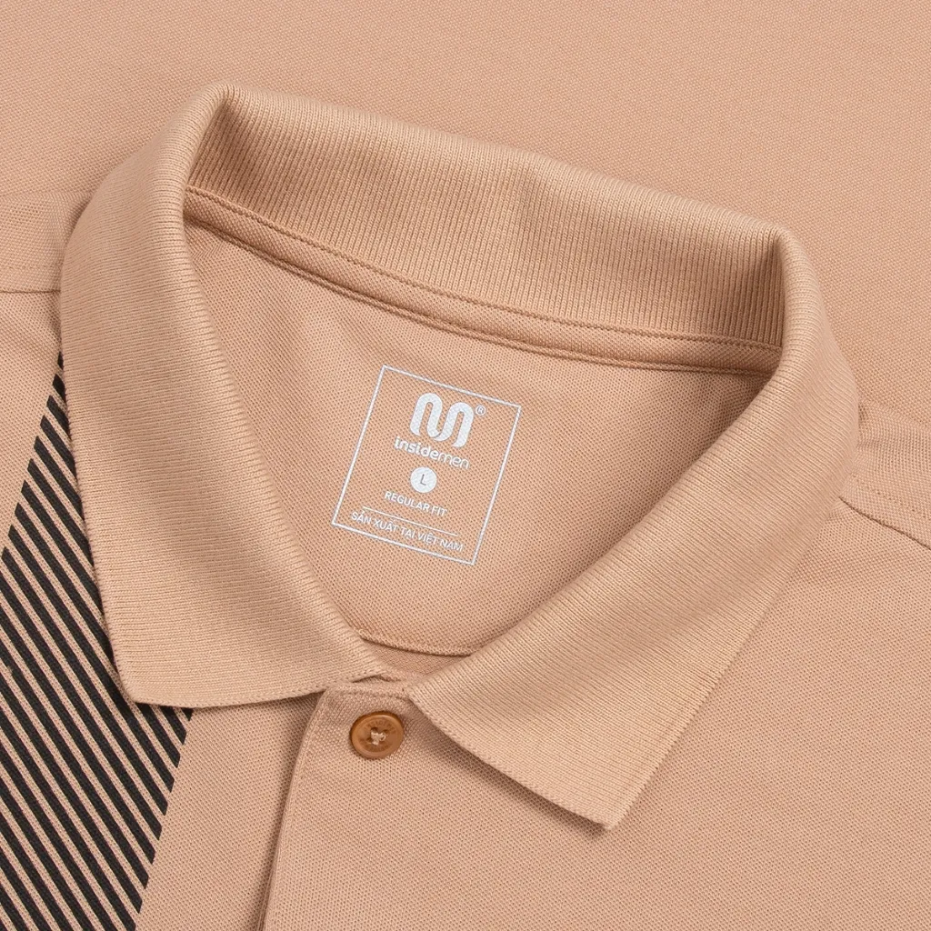 Ảnh Áo Polo Nam INSIDEMEN Họa Tiết Kẻ Nam Tính Cao Cấp Ngắn Tay Giặt Không Nhăn Vải Mái Cực Sang Trọng IPS003S3 2