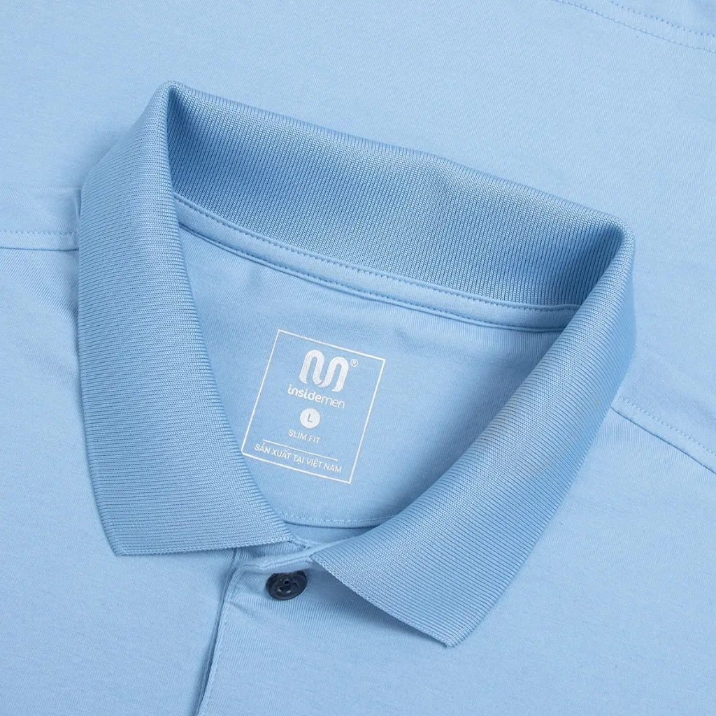 Ảnh Áo Polo Nam INSIDEMEN Slim Fit thiết kế vải cá sấu cotton cao cấp ngắn tay cực sang trọng và lịch lãm IPS046S3 2