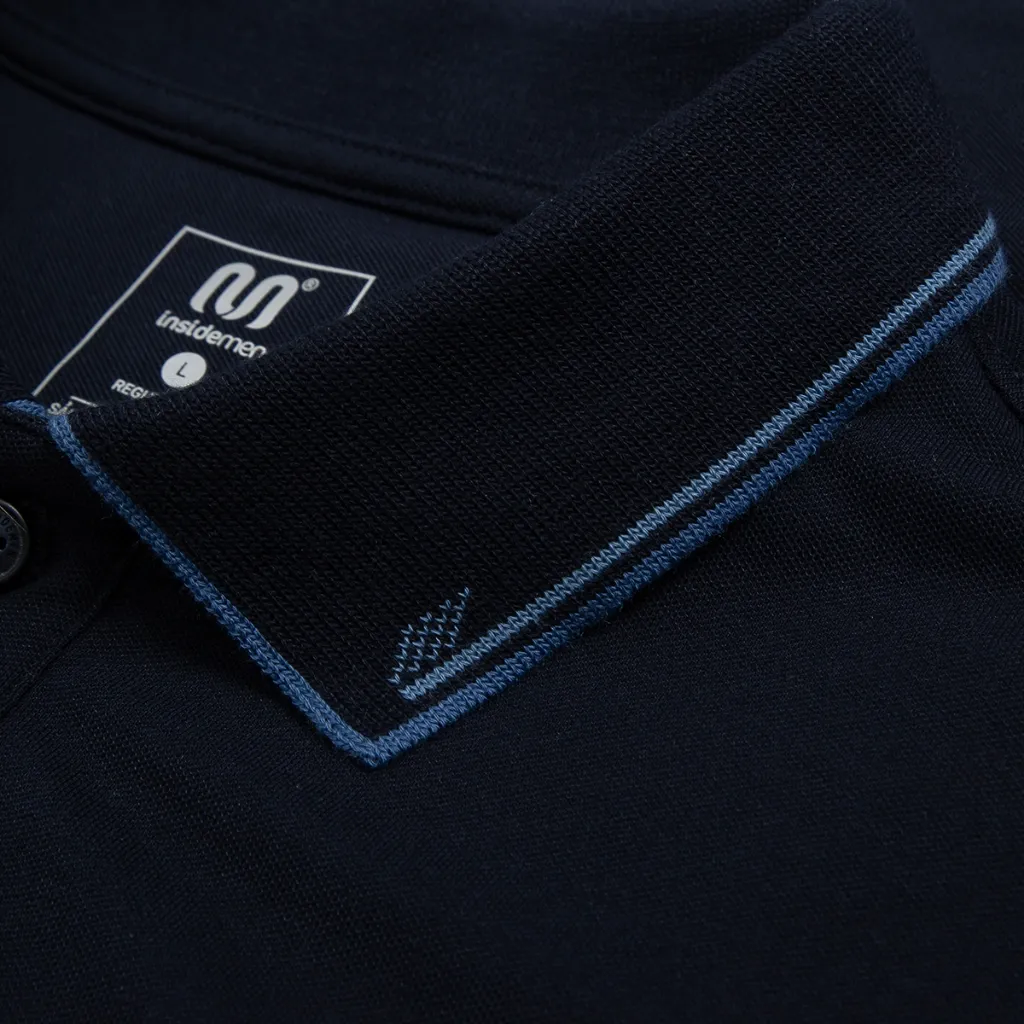 Ảnh Áo polo Nam INSIDEMEN Tay Ngắn Cổ Bẻ Họa Tiết Trẻ Trung Regular Fit IPS025S3 3