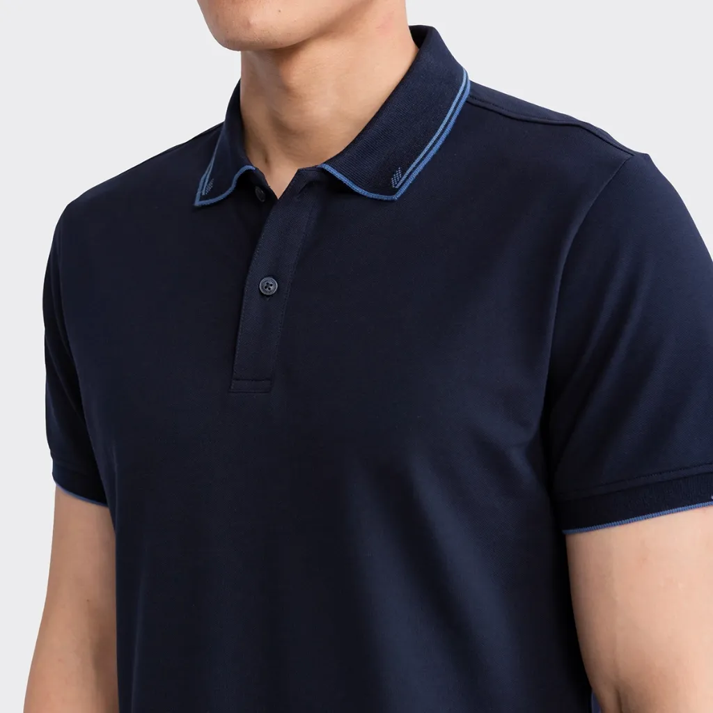 Ảnh Áo polo Nam INSIDEMEN Tay Ngắn Cổ Bẻ Họa Tiết Trẻ Trung Regular Fit IPS025S3 4