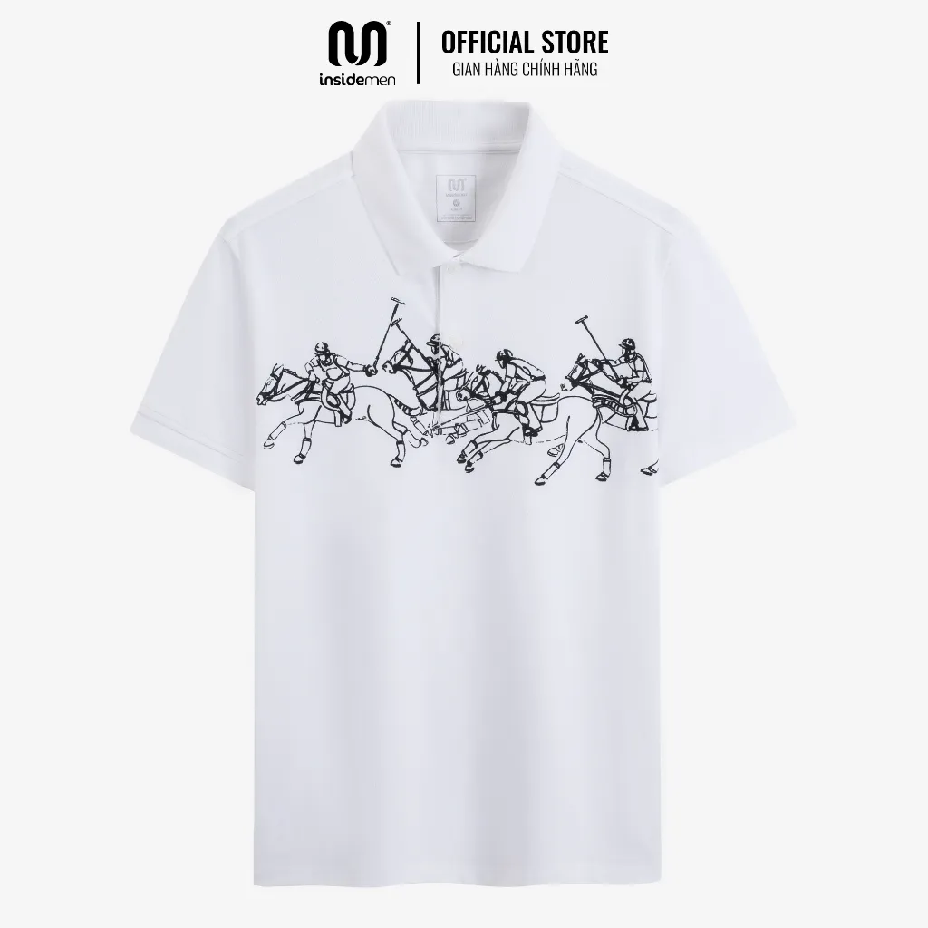 Ảnh Áo Polo Nam INSIDEMEN Tay Ngắn Họa Tiết SlimFit Thoáng Khí Làm Mát Tự Nhiên Nhiều Màu IPS006S3 1