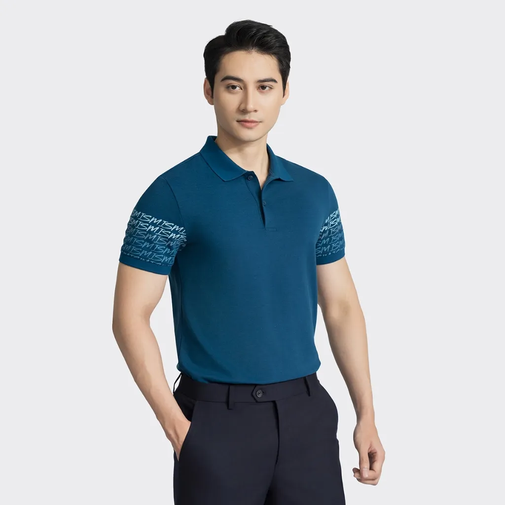 Ảnh Áo Polo Nam INSIDEMEN Tay Ngắn Họa Tiết In Slim fit IPS006AZ 4