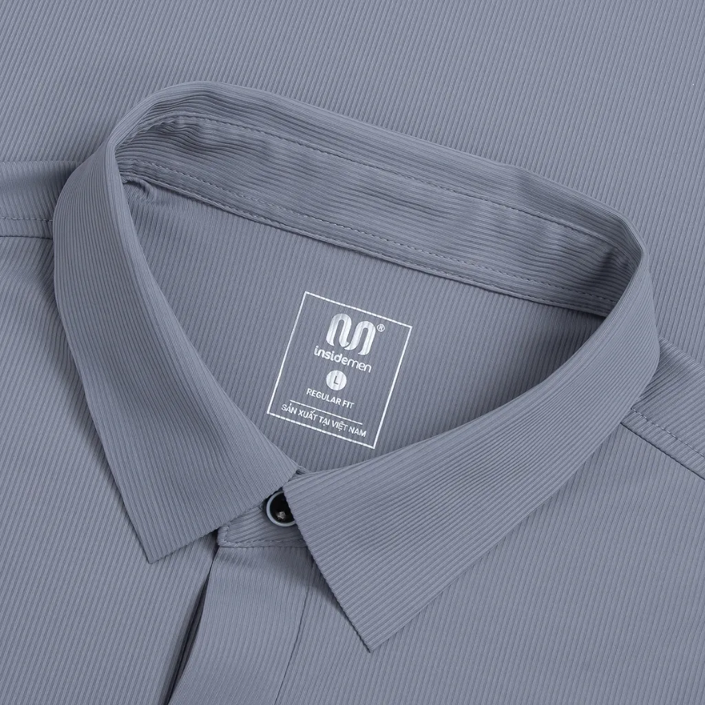 Ảnh Áo polo nam INSIDEMEN trơn công sở dáng regular fit vải cá sấu cotton cao cấp ngắn tay cực sang trọng IPS050S3 4