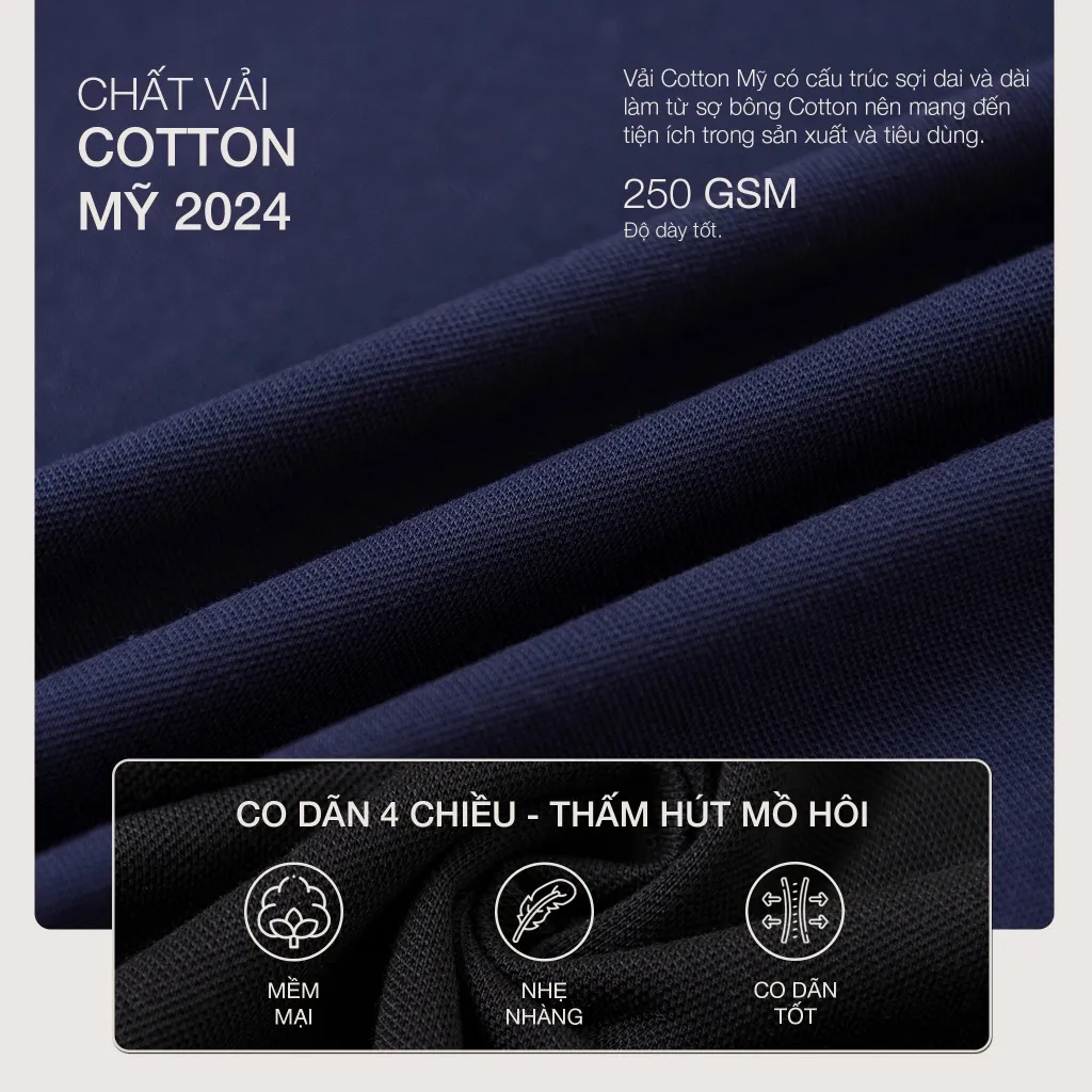 Ảnh Áo polo nam JBAGY phối cổ sọc nam chất liệu Cá sấu Cotton Cao Cấp - JP0101V 3
