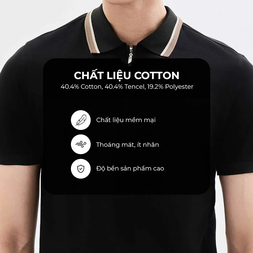 Ảnh Áo Polo Nam KRIK Form Fitted Khóa Kéo Phong Cách Năng Động Chất Liệu Mềm Mại Thoáng Mát PL2178 2