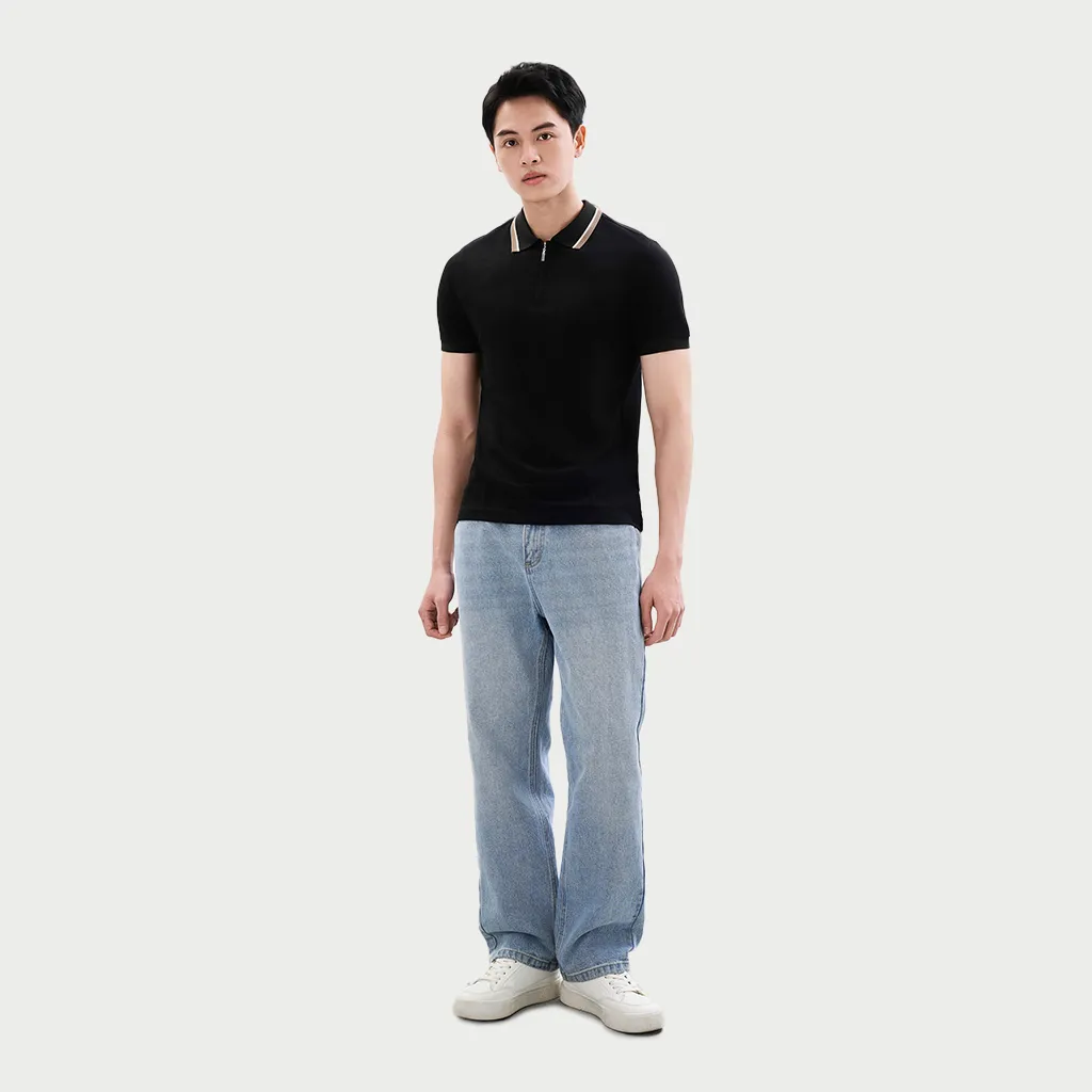 Ảnh Áo Polo Nam KRIK Form Fitted Khóa Kéo Phong Cách Năng Động Chất Liệu Mềm Mại Thoáng Mát PL2178 4