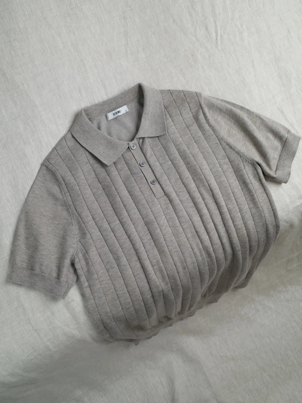 Ảnh Áo Polo Nam Len Mongtoghi Sọc DNST 5621, Form Suông Nhẹ 2