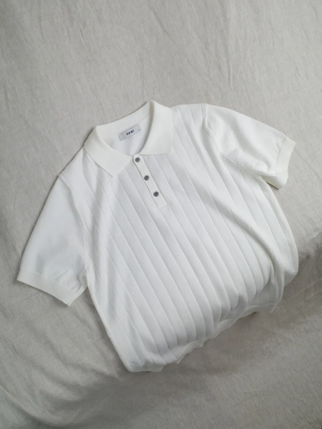 Ảnh Áo Polo Nam Len Mongtoghi Sọc DNST 5621, Form Suông Nhẹ 3