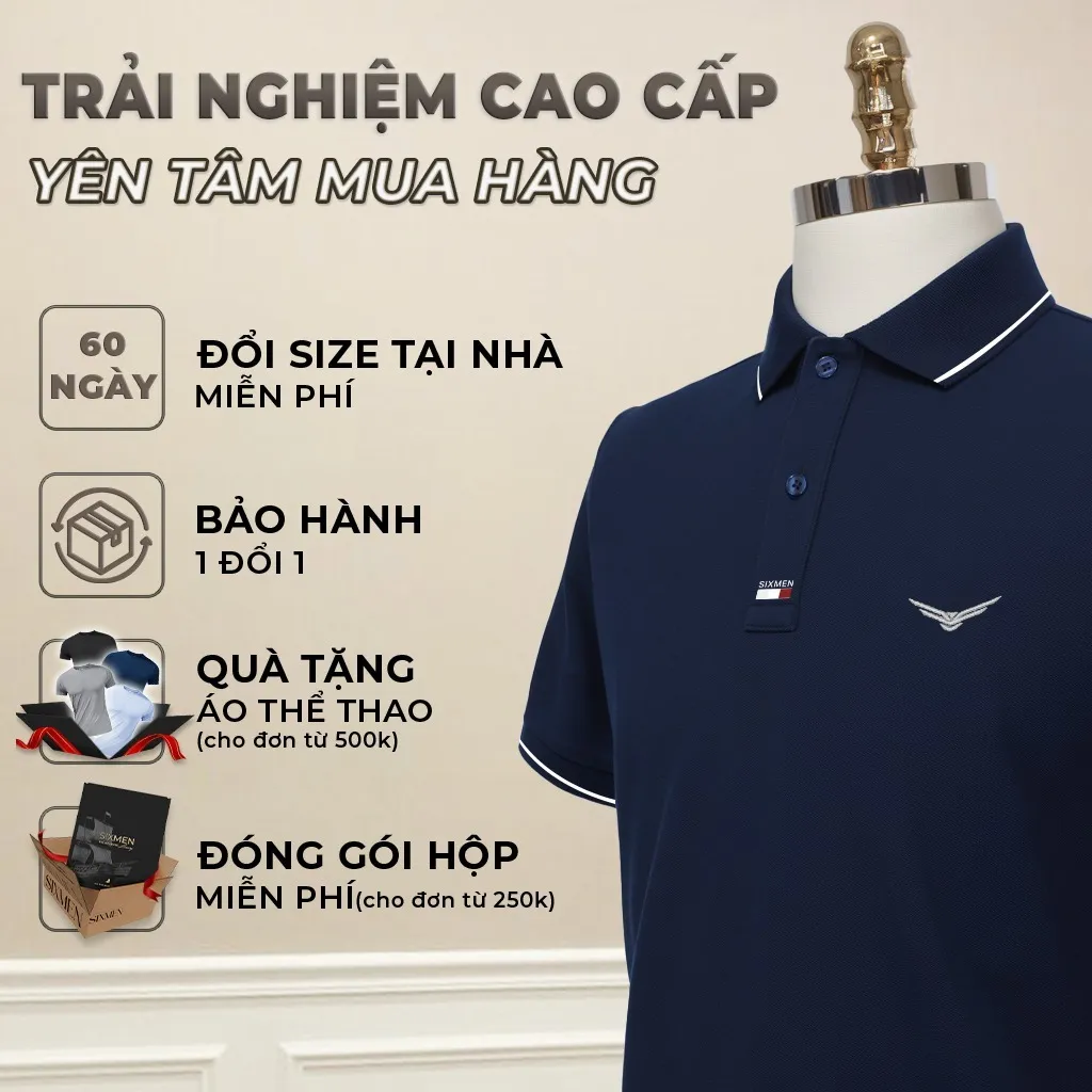 Ảnh Áo Polo nam LISTAR cao cấp cổ bẻ [Tặng Hộp Gói Quà Xịn] vải cá sấu thoáng mát, tinh tế - SIXMEN 2