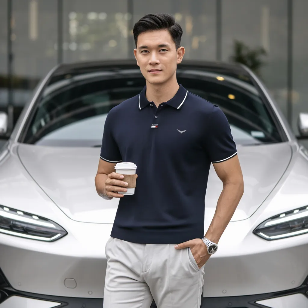 Ảnh Áo Polo nam LISTAR cao cấp cổ bẻ [Tặng Hộp Gói Quà Xịn] vải cá sấu thoáng mát, tinh tế - SIXMEN 3