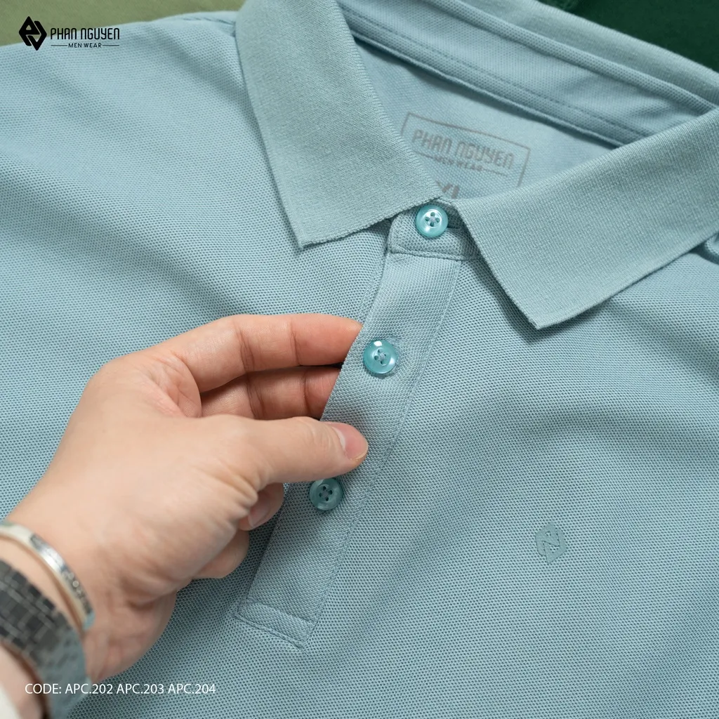 Ảnh Áo polo nam ngắn tay basic Phan Nguyễn mềm mát, hạn chế nhăn nhàu, thiết kế lịch sự, chỉn chu, màu sắc nam tính APC.202 3