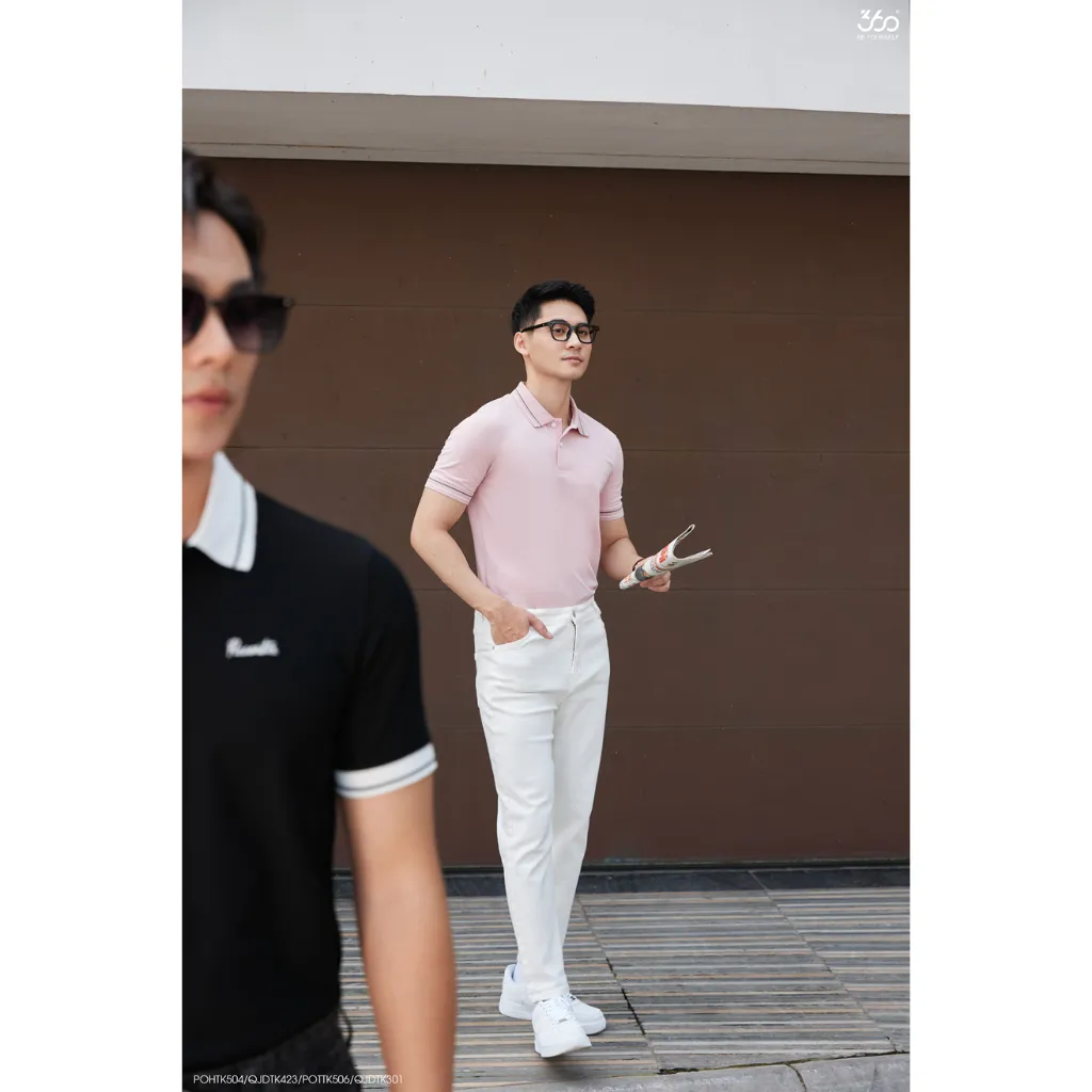 Ảnh Áo polo nam ngắn tay cổ bẻ nhiều màu thương hiệu 360 Boutique chất liệu pique cao cấp - POTTK506 1