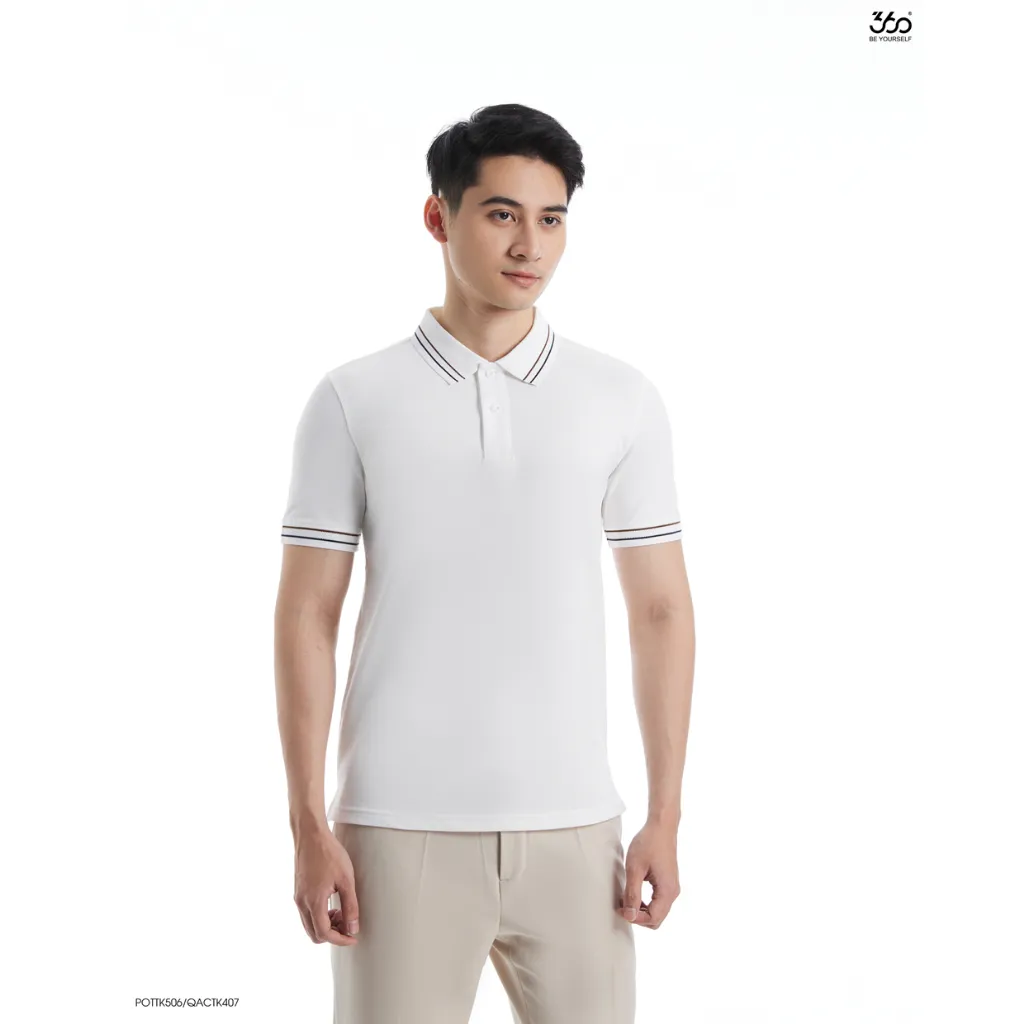 Ảnh Áo polo nam ngắn tay cổ bẻ nhiều màu thương hiệu 360 Boutique chất liệu pique cao cấp - POTTK506 3