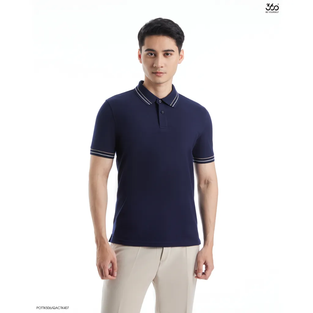 Ảnh Áo polo nam ngắn tay cổ bẻ nhiều màu thương hiệu 360 Boutique chất liệu pique cao cấp - POTTK506 4