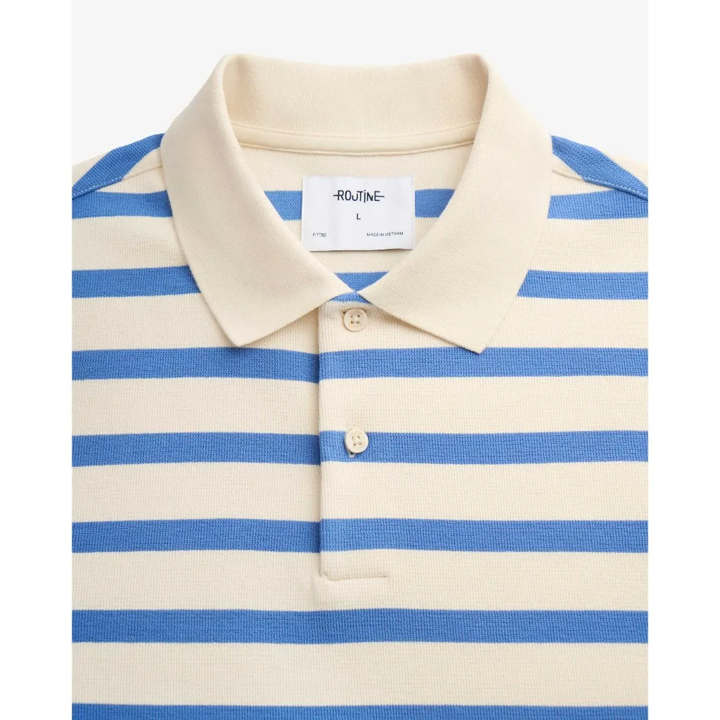 Ảnh Áo Polo Nam Ngắn Tay Sọc Ngang Form Fitted - Routine 10S25POL027 3