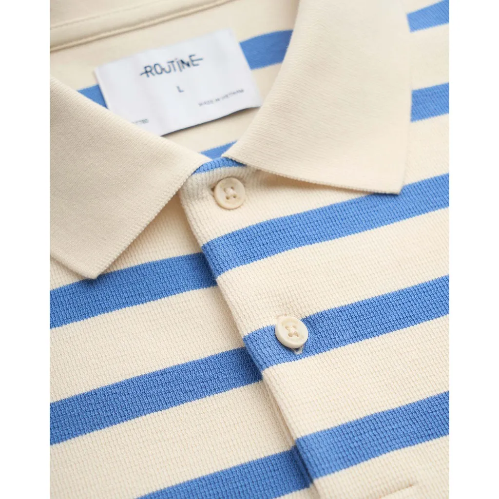 Ảnh Áo Polo Nam Ngắn Tay Sọc Ngang Form Fitted - Routine 10S25POL027 4