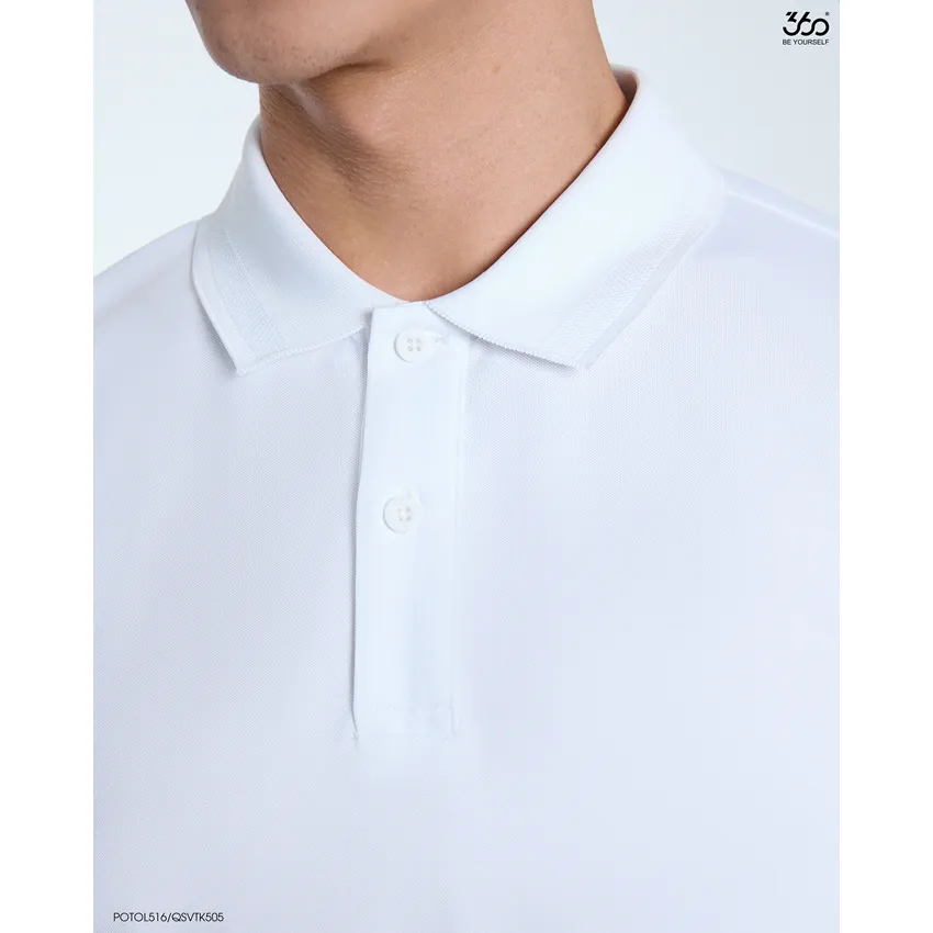Ảnh Áo polo nam ngắn tay trơn 360 Boutique áo thun nam có cổ bẻ màu trắng đen be basic trẻ trung - POTOL516 3