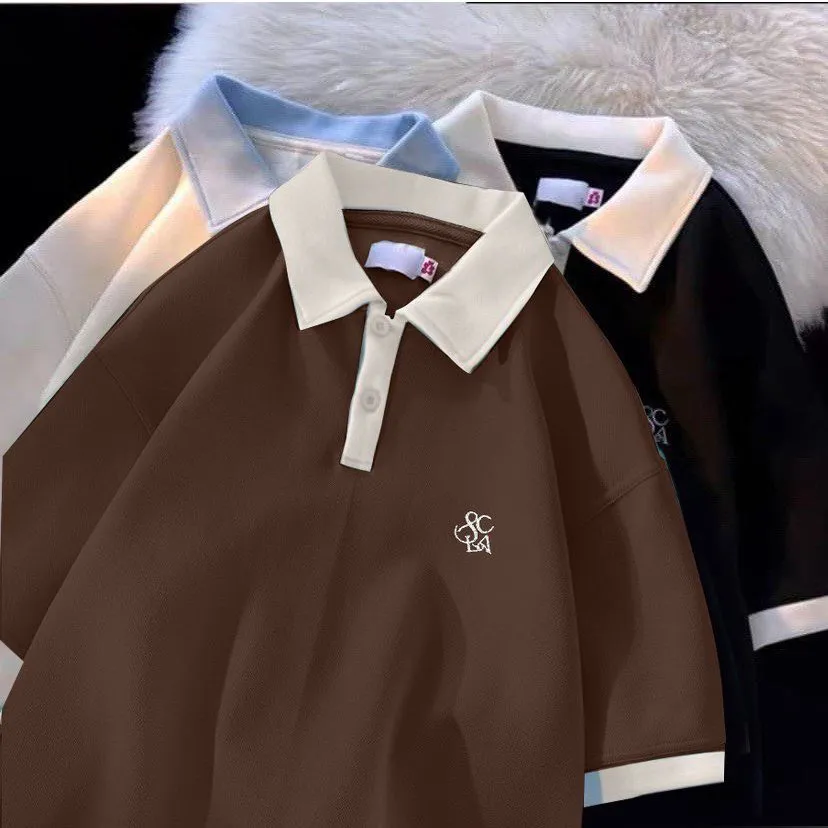 Ảnh Áo Polo Nam Nữ Thêu Chữ SCLA NAD Unisex - Áo Cổ Bẻ Chất Cotton Cá Sấu Mềm Và Mát Cực Chất 3