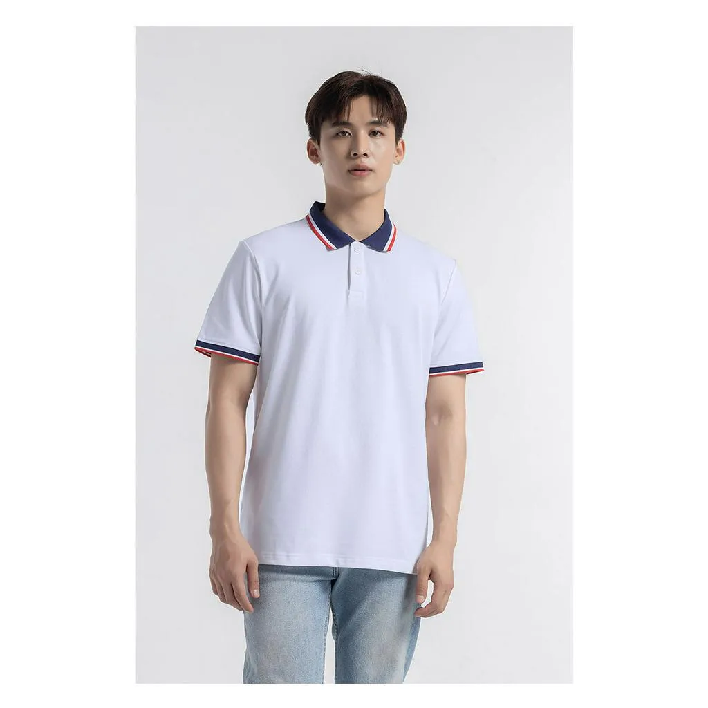 Ảnh Áo Polo Nam Đơn Giản Thời Trang Màu Trắng Đen Thương Hiệu Y2010 The Style Of No Style 21849 |YaMe| 2