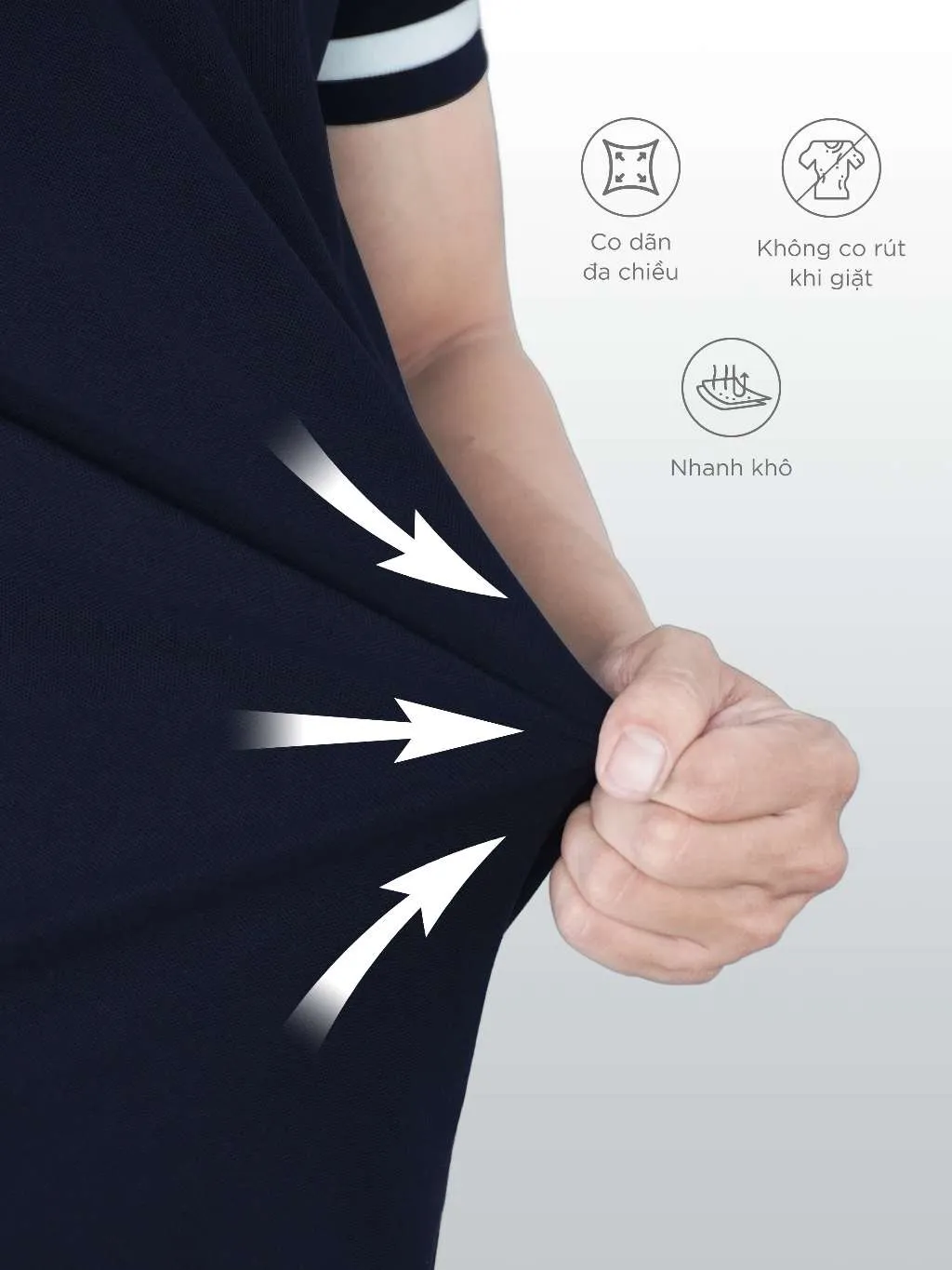 Ảnh Áo POLO nam phối viền tay VIRTUS vải Cotton Pique xuất xịn, bền màu, che khuyết điểm - HUSSIO 2