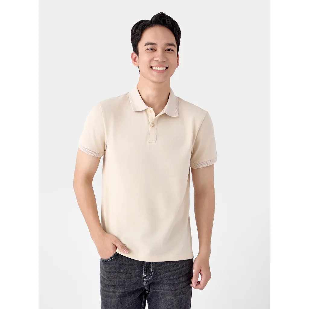 Ảnh Áo Polo Nam PIQUE 5S FASHION Mùa Hè, Mềm Mát, Trơn Basic Bo Dệt Hiệu Ứng Lịch Lãm (APC25030) 4