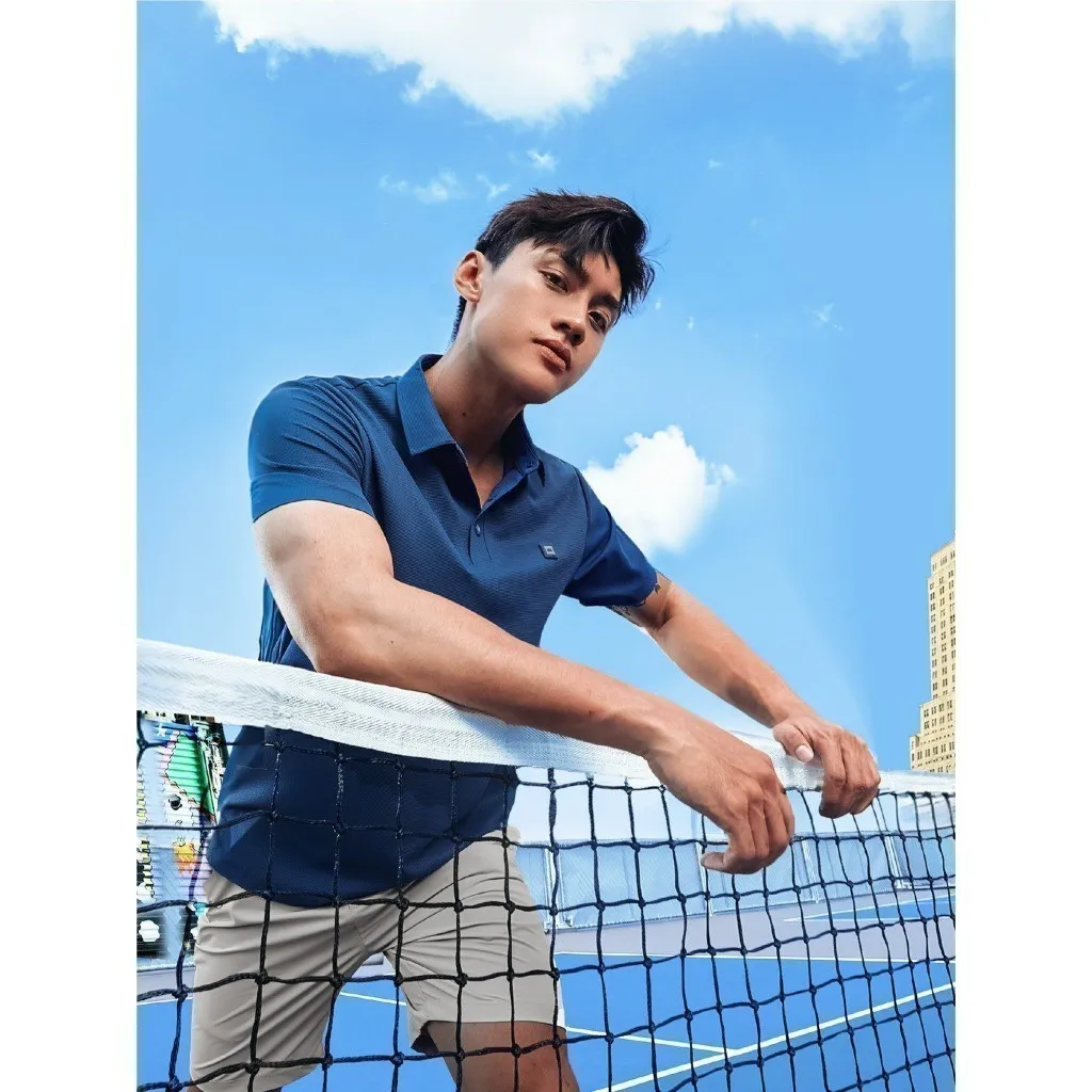 Ảnh Áo polo nam PROCOOL ICONDENIM form slim-fit, công nghệ hạt làm mát thoáng khí, co giãn 4 chiều, vải mịn ít nhăn PLID0153 3